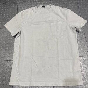 J Crew Relaxed Fit Premium Midweight Cotton Pocket T-shirt Vintage White L BB950